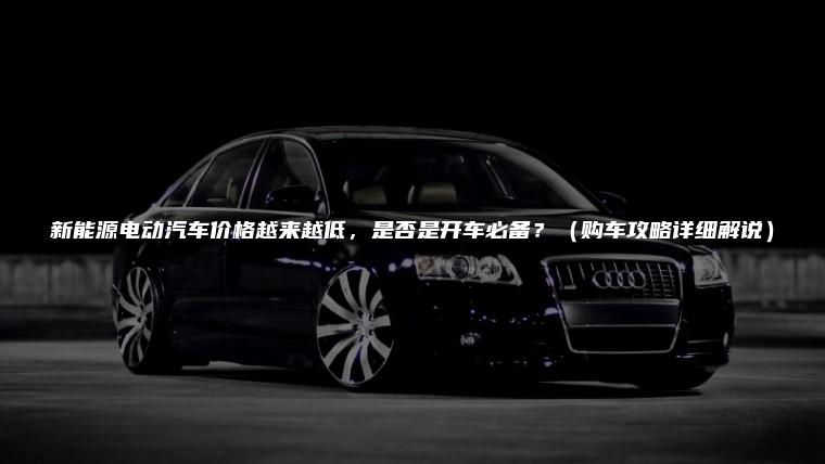 新能源电动汽车价格越来越低，是否是开车必备？（购车攻略详细解说）