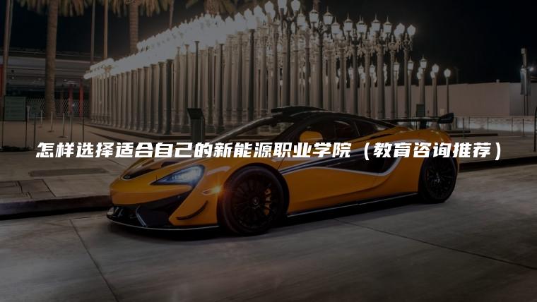 怎样选择适合自己的新能源职业学院（教育咨询推荐）