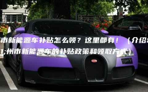 广州市新能源车补贴怎么领？这里都有！（介绍广州市新能源车的补贴政策和领取方式）