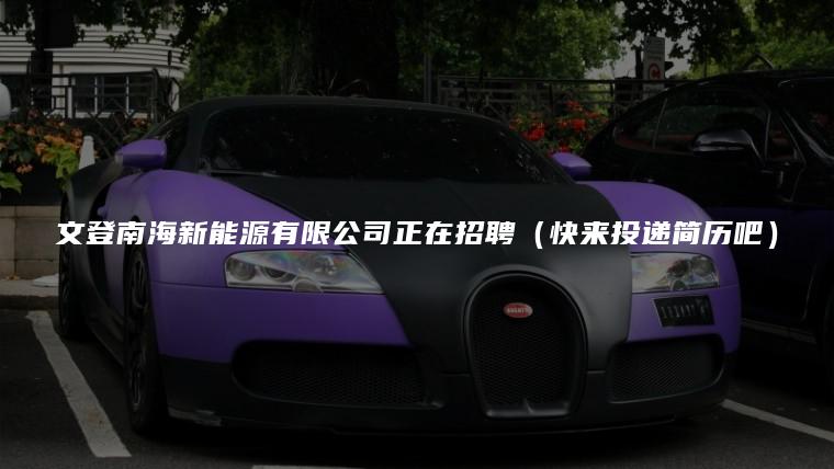 文登南海新能源有限公司正在招聘（快来投递简历吧）