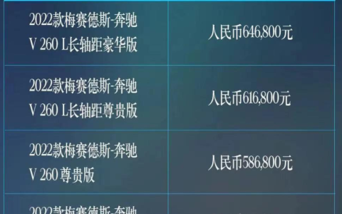 奔驰v260商务车报价（纯进口奔驰商务车七座）