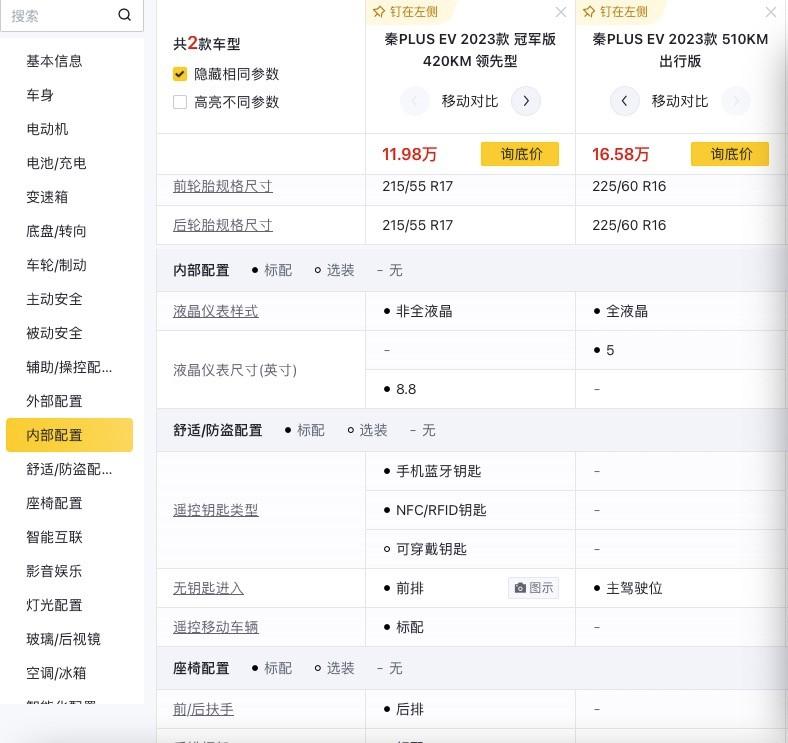比亚迪秦plusev纯电动版（比亚迪秦出行版和普通版的区别）