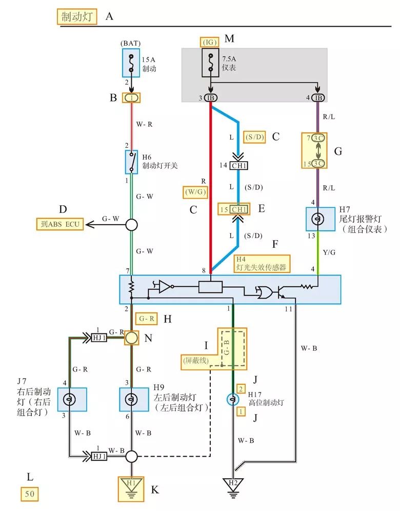 丰田车系电路图的主要特点（如何看懂丰田电路图）