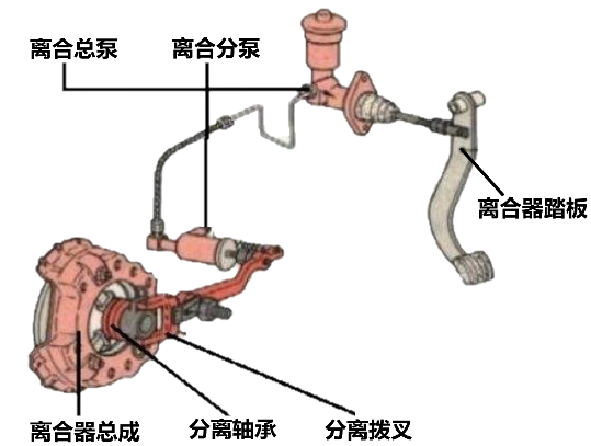 离合器油门刹车位置图（离合器的作用是什么）