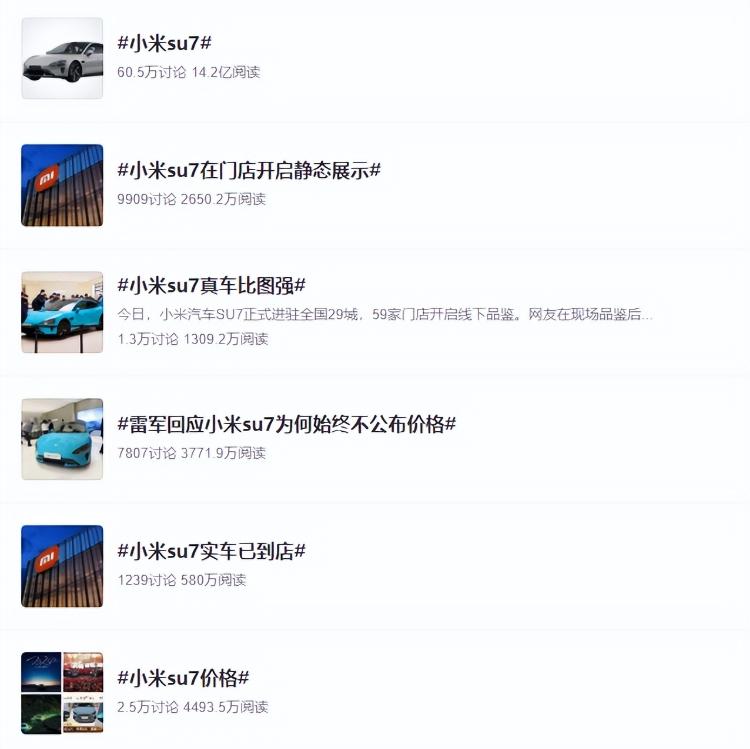 由小米SU7看中国汽车市场价格战（小米SU7上市轰动车圈）