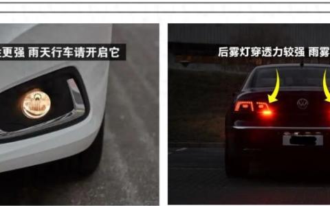 前雾灯和后雾灯标志图解，如何正确使用？